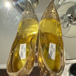 Jimmy choo pumps-metallic gold